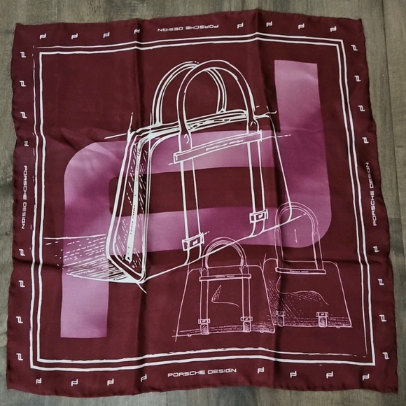 Porsche Design 100% Silk Scarf - Picture 2 of 3